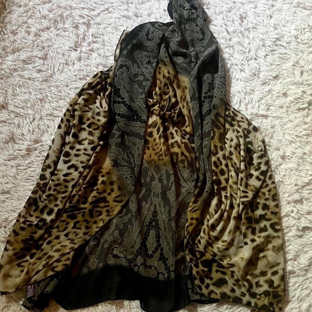 Leopard Animal Print Sheer Flowy Ethereal Vest Thneed Womens OS Trashy Chic Bold